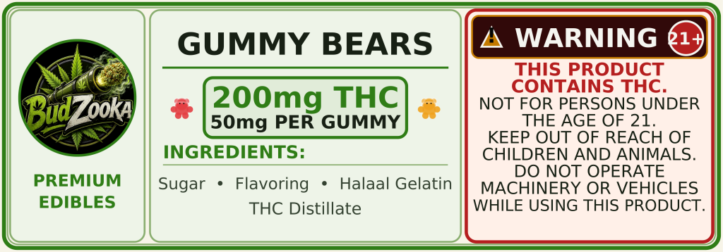budzooka gummy bears 200mg correct
